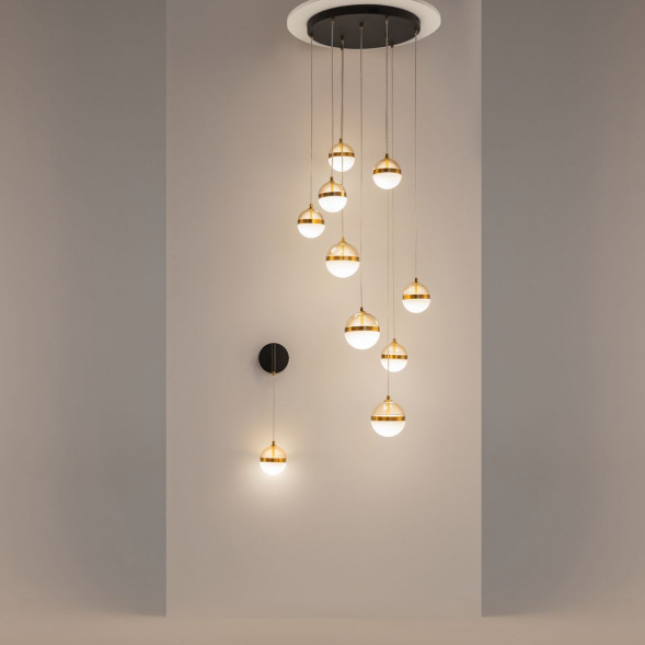 Подвесная светодиодная люстра Maytoni Area MOD295PL-L120BBS3K