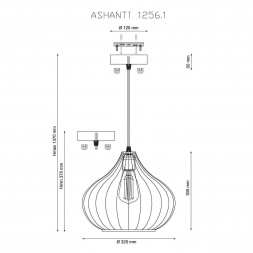 Подвесной светильник Lucia Tucci Ashanti 1256.1