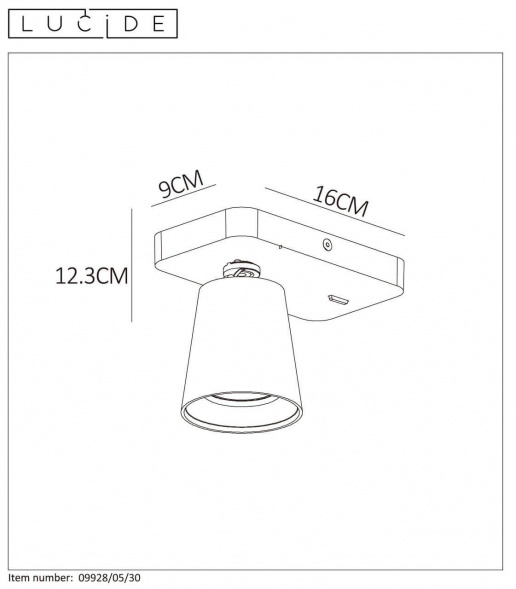 Спот Lucide Turnon 09928/05/30