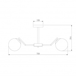 Подвесная люстра Eurosvet Frost 70154/6 латунь
