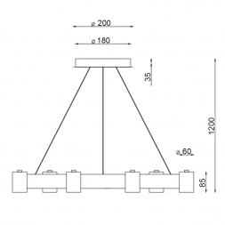 Подвесной светильник Vele Luce Octopus VL10152P06