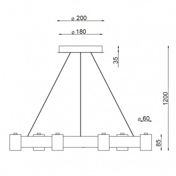 Подвесной светильник Vele Luce Octopus VL10152P06