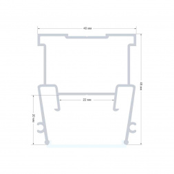 Профиль для натяжного потолка Apeyron 08-57