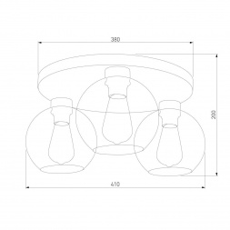 Потолочная люстра TK Lighting 2776 Cubus Graphite