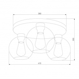 Потолочная люстра TK Lighting 2776 Cubus Graphite