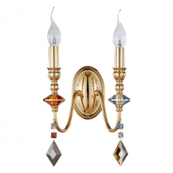 Бра Crystal Lux MERCEDES AP2 GOLD/COLOR