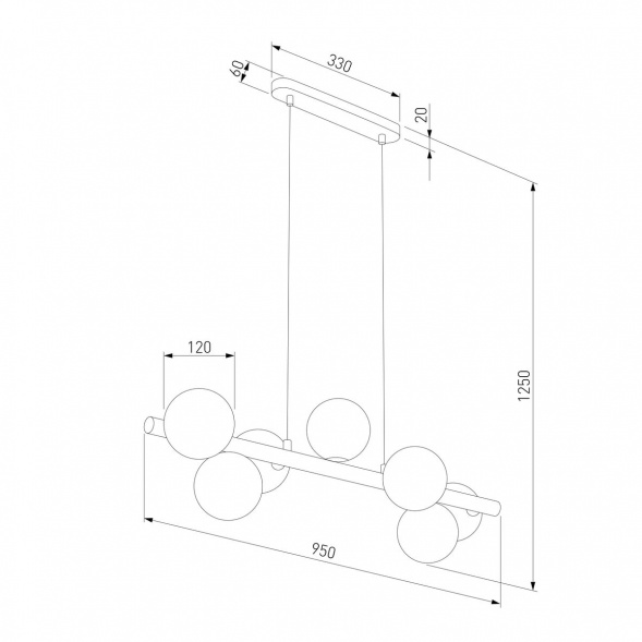 Подвесная люстра TK Lighting 5905 Estera Wood