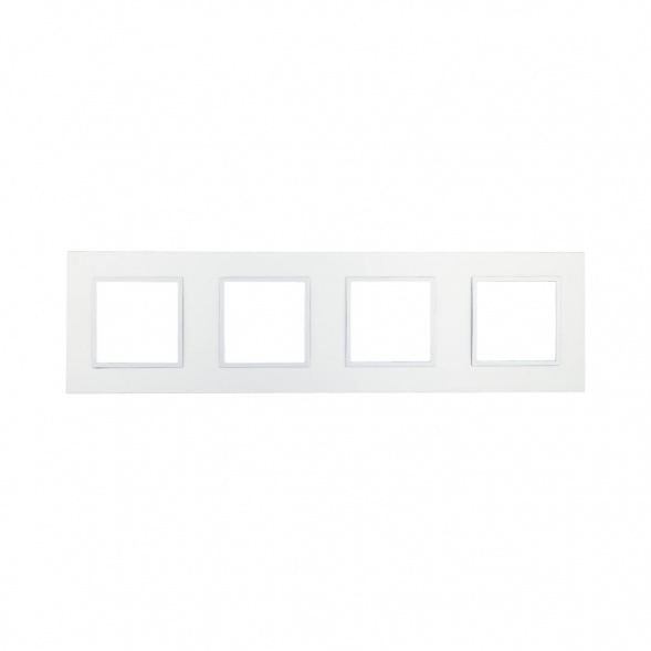 Рамка LK Studio 4-постовая из натурального анодированного алюминия LK45 854423-1