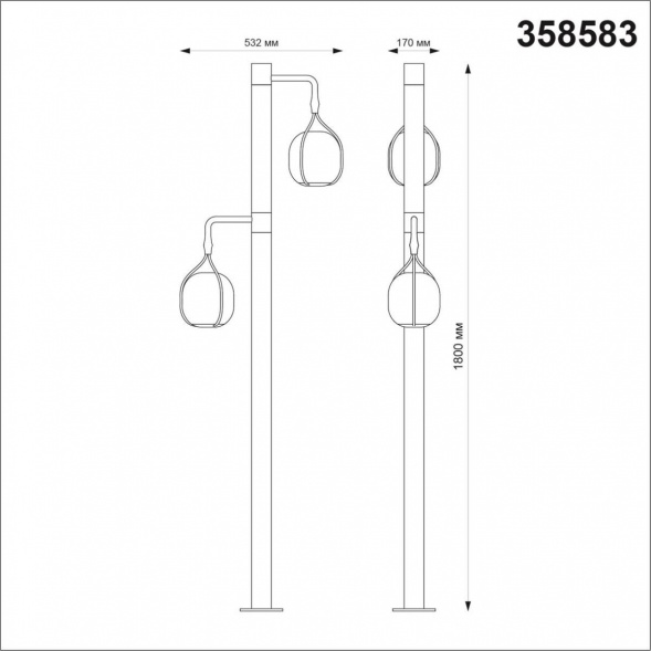 Садово-парковый светодиодный светильник Novotech Street Roca 358583