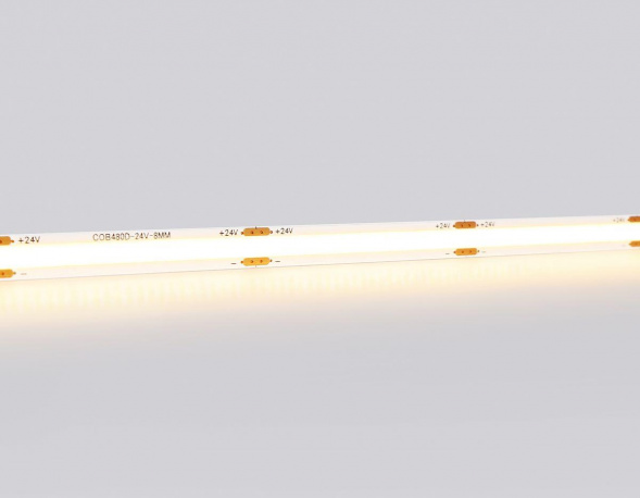Светодиодная лента Ambrella Light 12W/m 480LED/m COB теплый белый 5M GS4701