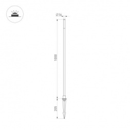 Ландшафтный светодиодный светильник Arlight KT-Canna-L1000-1W Warm3000 034163