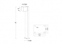 Уличный светодиодный светильник Arte Lamp Belgrade A5193PA-1BK