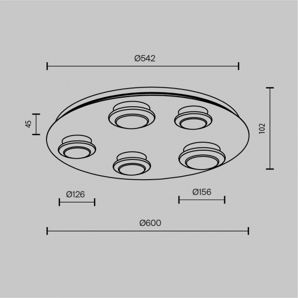 Потолочная светодиодная люстра Maytoni Pharao MOD361CL-L58BS3K