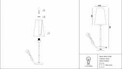 Настольная лампа Maytoni Zaragoza H001TL-01BS