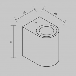 Уличный настенный светильник Maytoni Slat O044WL-01B