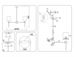 Подвесная люстра Ambrella Light High Light Classic LH72373