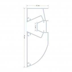 Профиль для натяжного потолка Apeyron 08-58