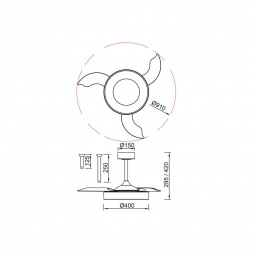 Люстра-вентилятор Mantra NISEKO FAN S 9013