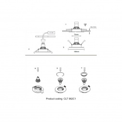 Встраиваемый светильник Crystal Lux CLT 062C1 WH