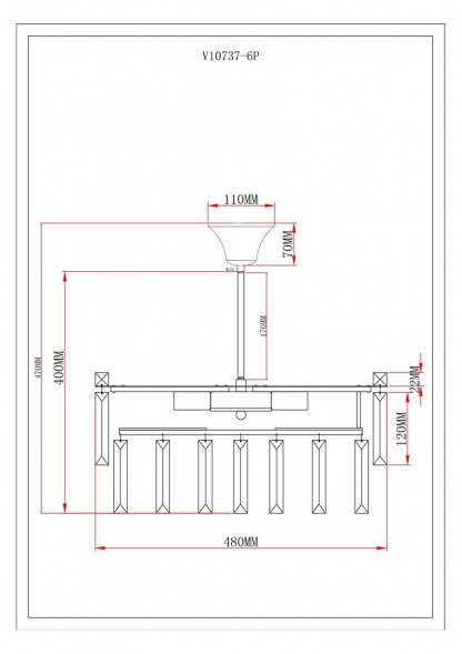 Потолочная люстра Moderli Crystal V10737-6P