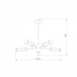 Подвесная светодиодная люстра Eurosvet Stark 50386/5 LED