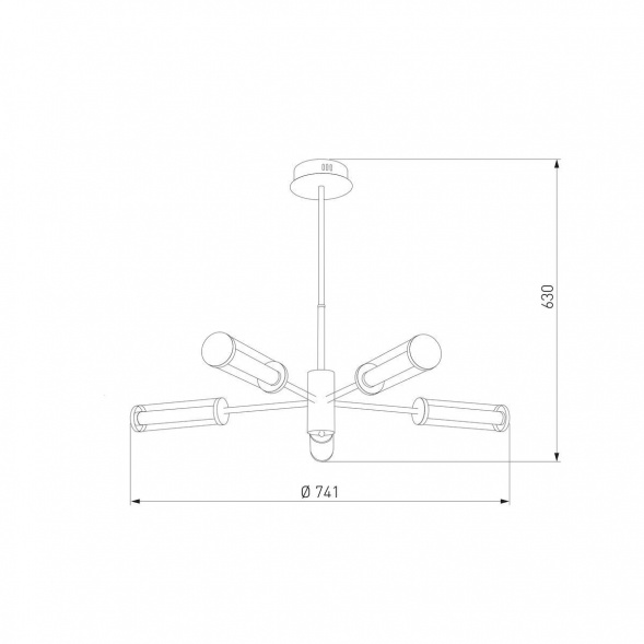 Подвесная светодиодная люстра Eurosvet Stark 50386/5 LED