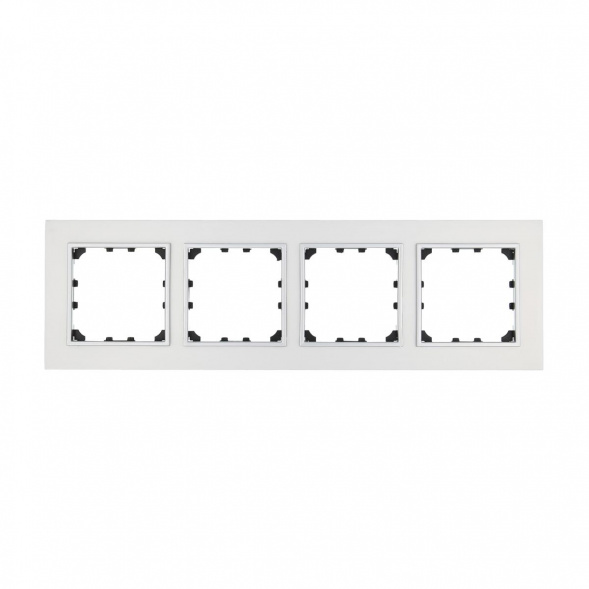 Рамка LK Studio 4-постовая из натурального анодированного алюминия LK60 864423-1