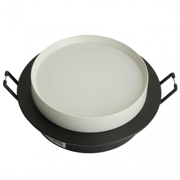 Светильник встраиваемый Feron DL507 потолочный GX53 черный + белый круг 51352