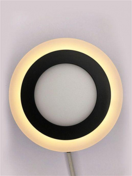 Настенно-потолочный светодиодный светильник Elvan NLS-500R-6/3-WW/NH-Bk