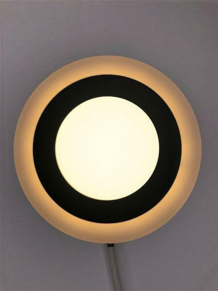 Настенно-потолочный светодиодный светильник Elvan NLS-500R-6/3-WW/NH-Bk