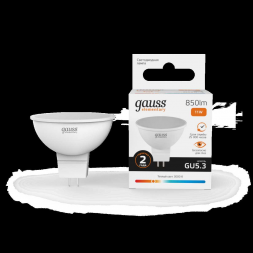 Лампа светодиодная Gauss GU5.3 11W 3000K матовая 13511