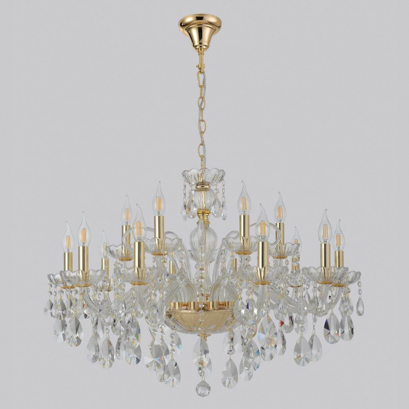 Подвесная люстра Crystal Lux MONICA SP10+5 GOLD