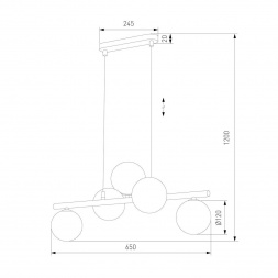 Подвесная люстра TK Lighting 4549 Estera Gold