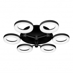 Потолочная светодиодная люстра iLedex Jomo FS-014-X6-(B) 72W BK