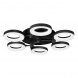 Потолочная светодиодная люстра iLedex Jomo FS-014-X6-(B) 72W BK