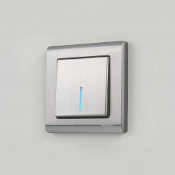 Выключатель Werkel одноклавишный проходной с подсветкой глянцевый никель W1112102 4690389157639