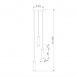 Подвесная светодиодная люстра Eurosvet Stark 50386/3 LED