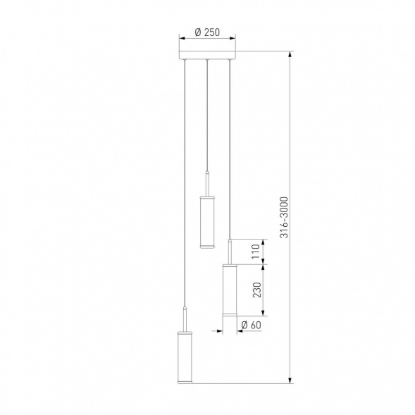 Подвесная светодиодная люстра Eurosvet Stark 50386/3 LED