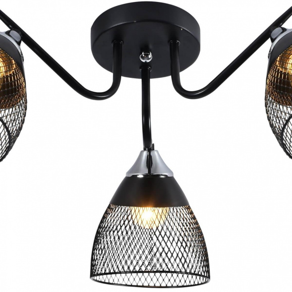 Потолочная люстра Reluce 01274-0.3-03 BK+CR