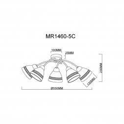 Потолочная люстра MyFar Emily MR1460-5C