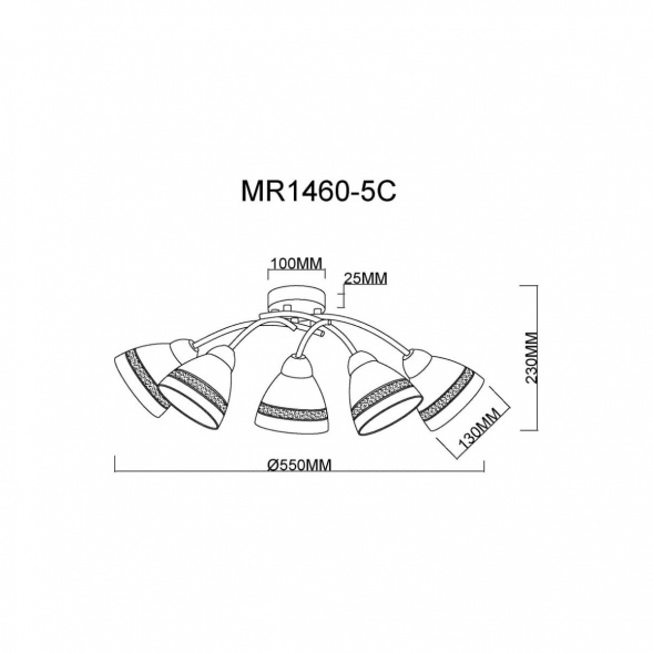 Потолочная люстра MyFar Emily MR1460-5C