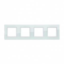 Рамка LK Studio 4-постовая из натурального светлого стекла LK45 854411-1