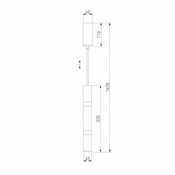 Подвесной светодиодный светильник Eurosvet Axel 50210/1 LED черный