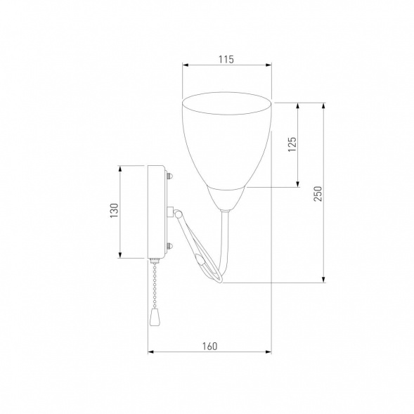 Бра Eurosvet 30130/1 античная бронза