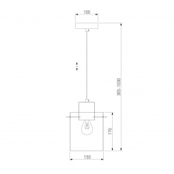 Подвесной светильник Eurosvet Trim 50227/1 дымчатый