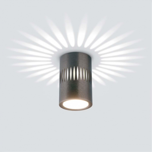 Потолочный светодиодный светильник Elektrostandard DLS026 7W 4200К графит a053601