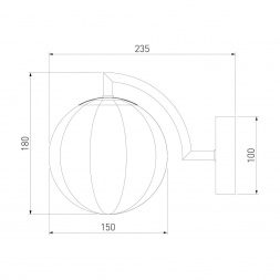 Бра Eurosvet Оптима Eden 30178/1 черный жемчуг