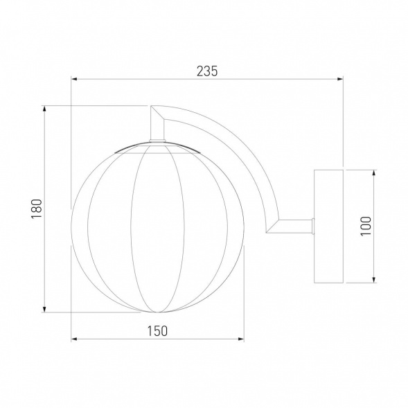 Бра Eurosvet Оптима Eden 30178/1 черный жемчуг