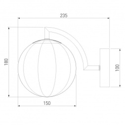 Бра Eurosvet Оптима Eden 30178/1 черный жемчуг