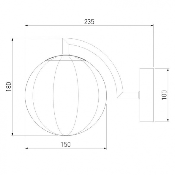 Бра Eurosvet Оптима Eden 30178/1 черный жемчуг